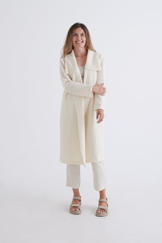 Emily Coat in Vanilla