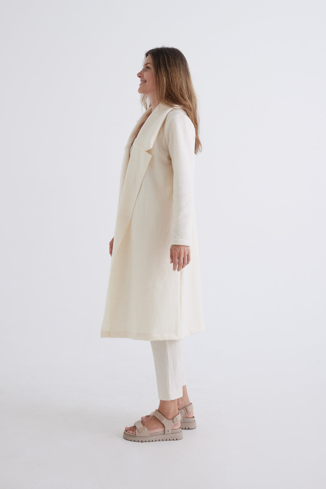 Emily Coat in Vanilla