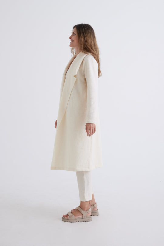 Emily Coat in Vanilla