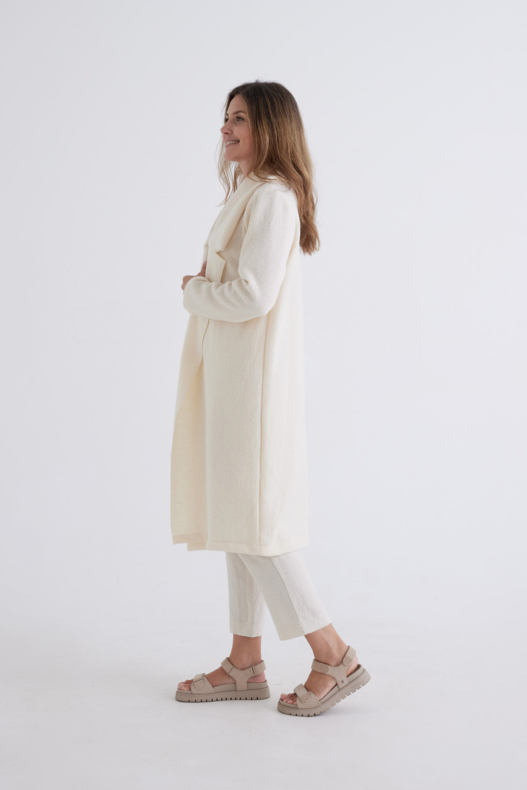 Emily Coat in Vanilla