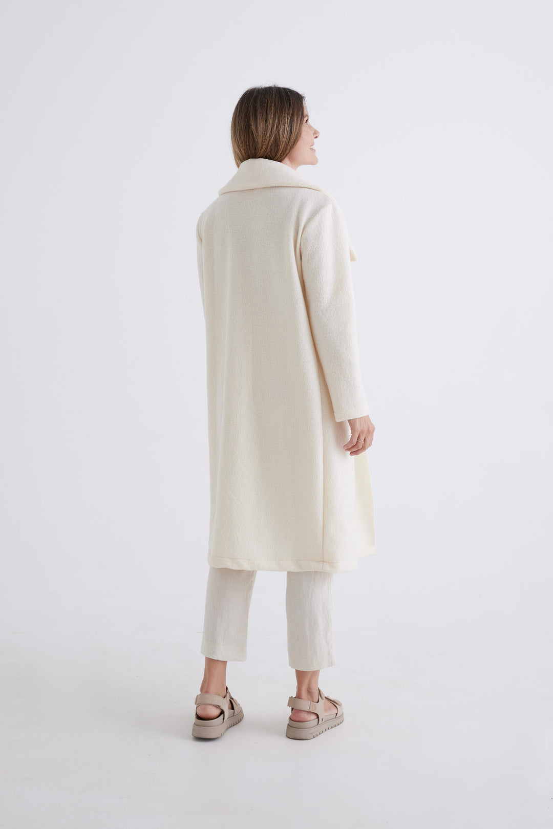 Emily Coat in Vanilla