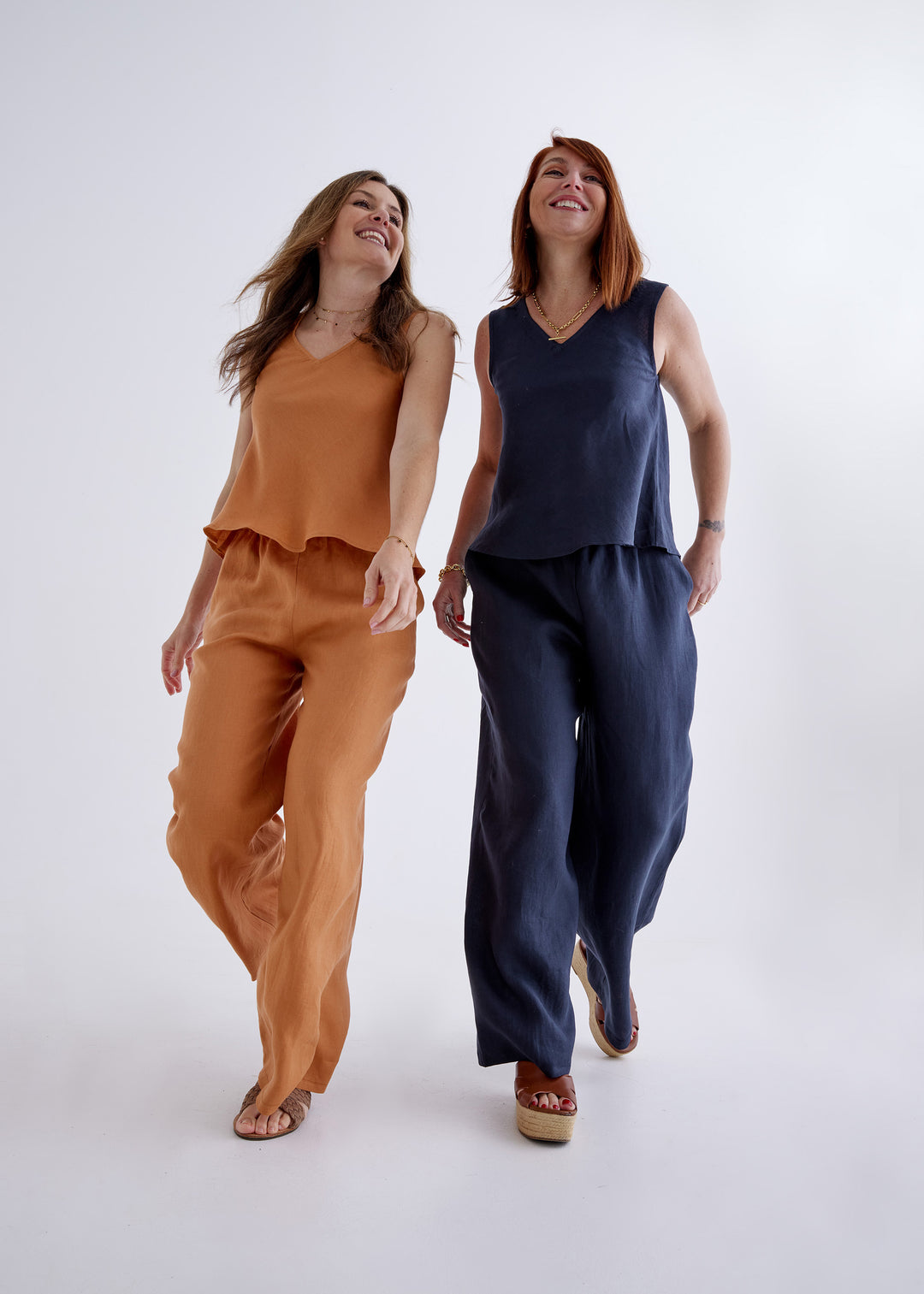 Lana Linen Pants in Ginger