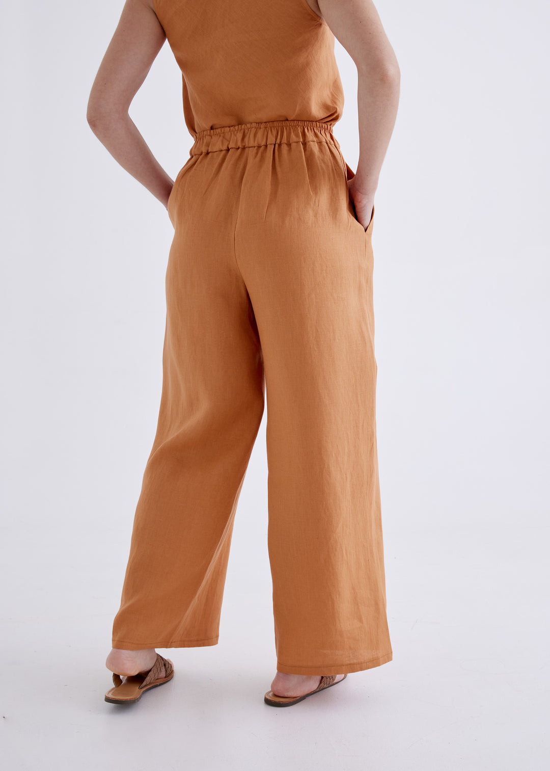 Lana Linen Pants in Ginger