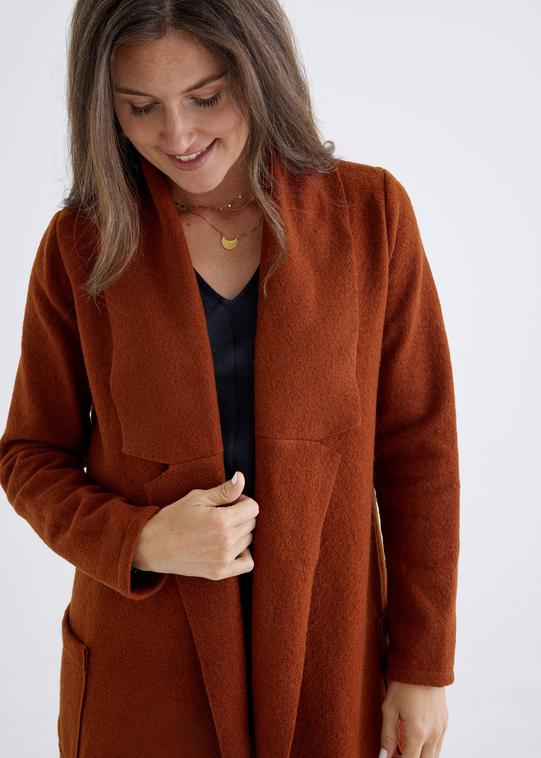 Belinda Coat in Rust