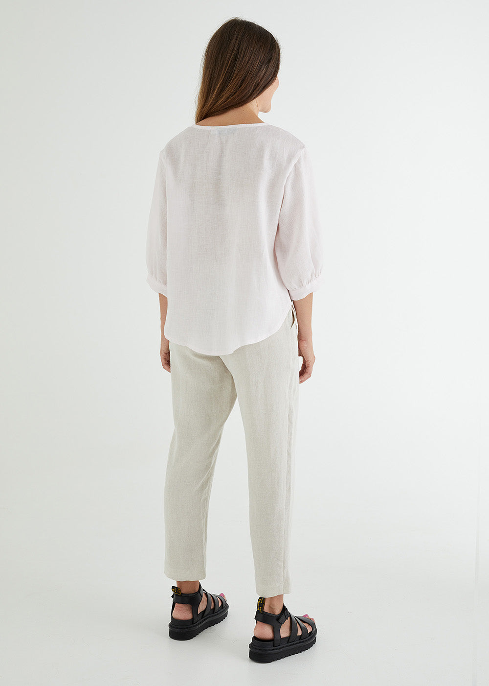 Zoe Linen Pant in Natural