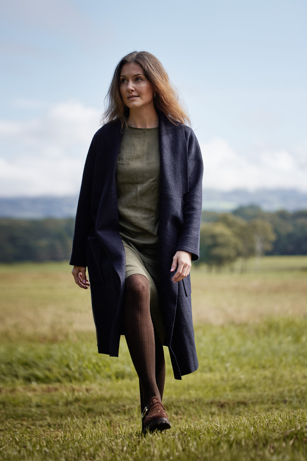 Nebel Coat in Navy