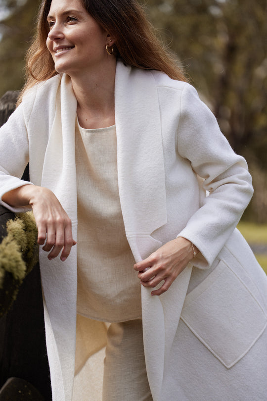 Nebel Wool Coat in Vanilla