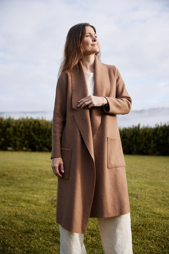 Nebel Wool Coat in Nutmeg