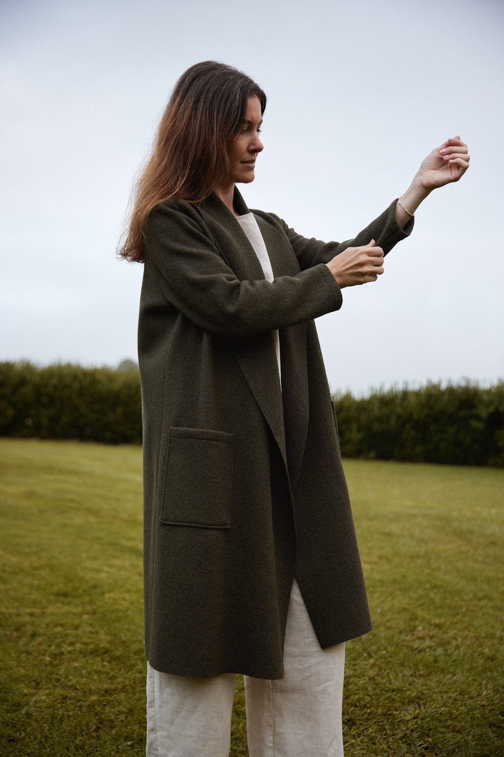 Nebel Coat in Forest Green