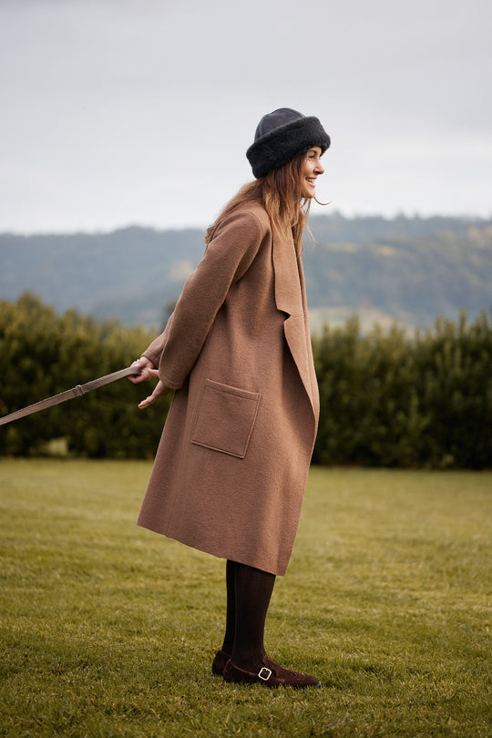 Nebel Wool Coat in Nutmeg