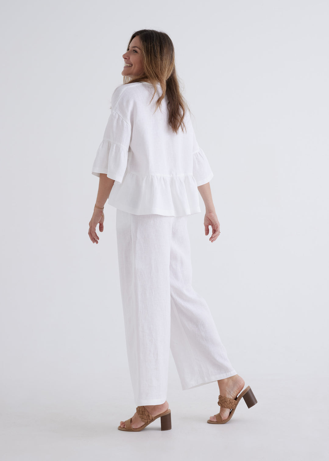 Marnie Linen Top in White