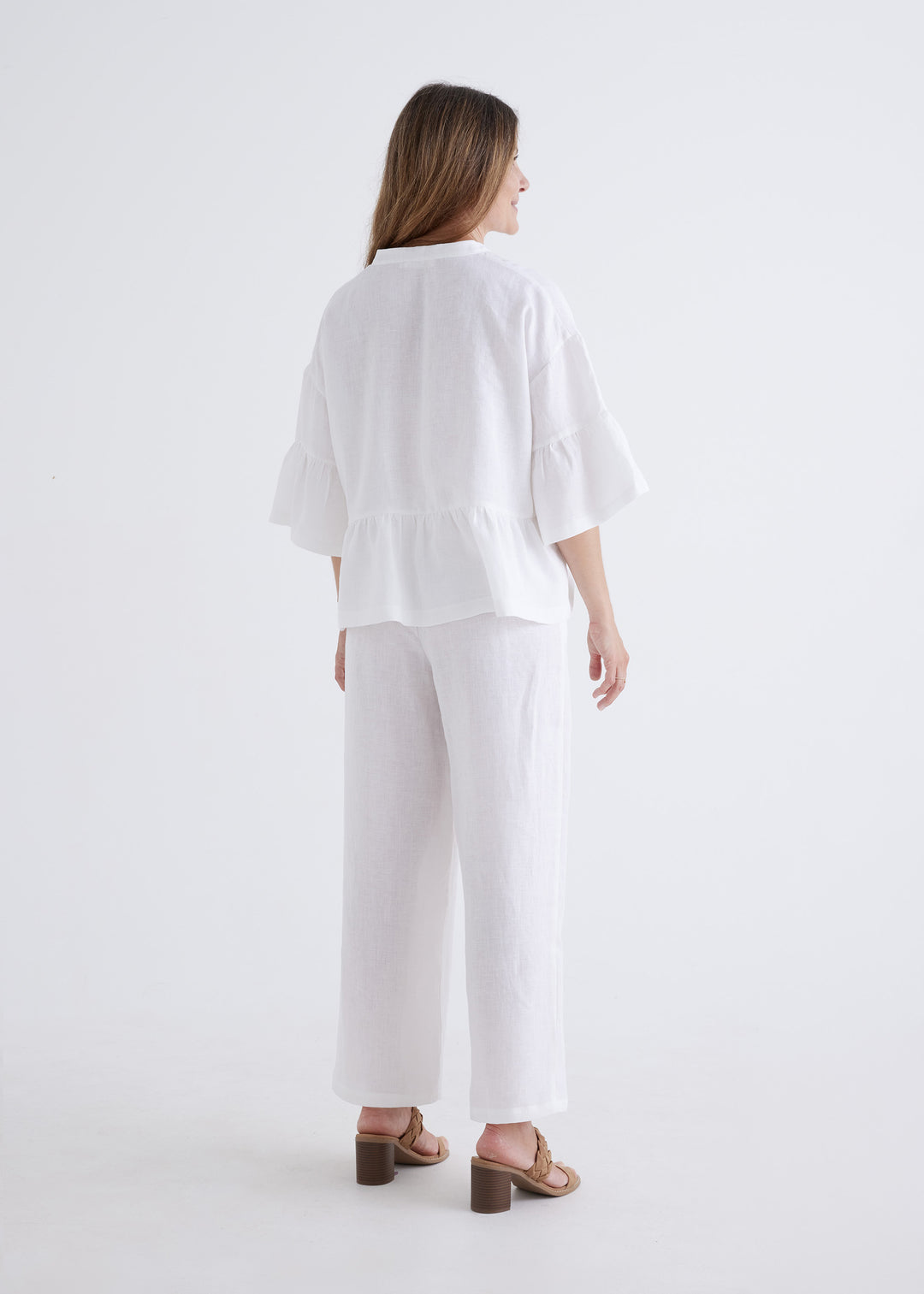 Marnie Linen Top in White
