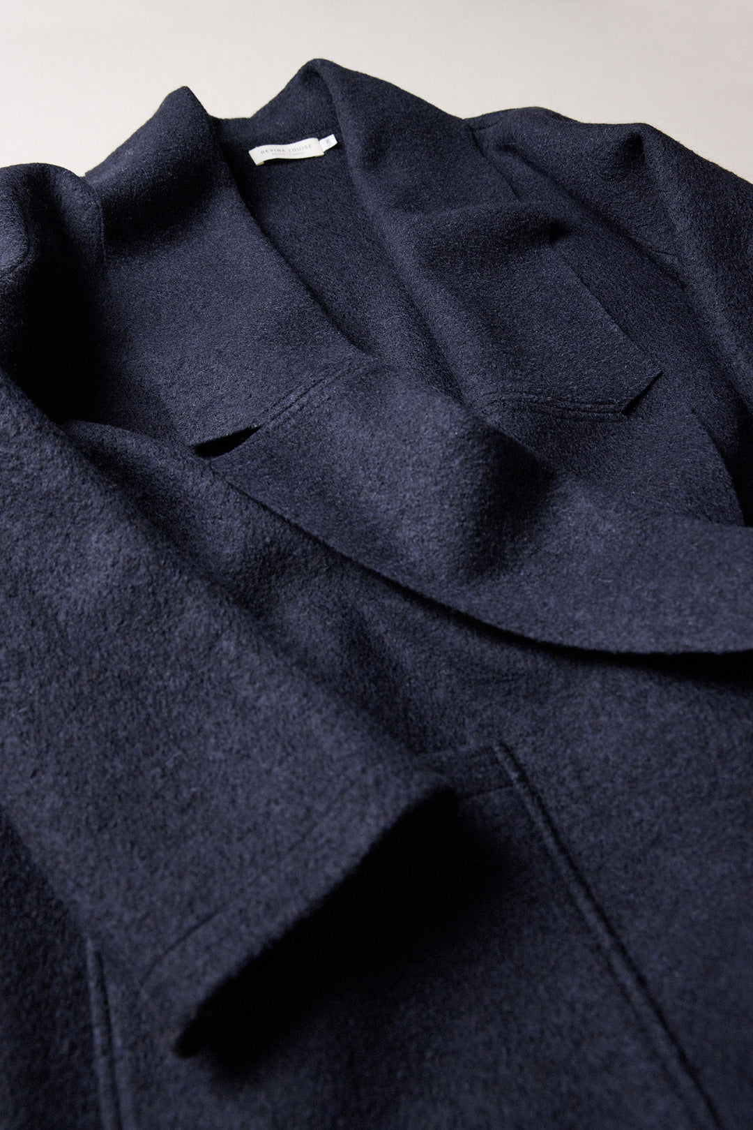Nebel Wool Coat in Navy